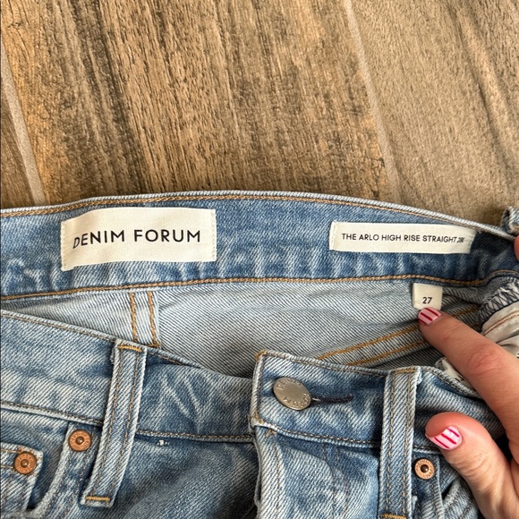 Denim Forum Arlo Straight High Rise Sz 27 - Picture 2 of 3
